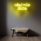 Céad Mile Fáilte LED Neon Sign A Hundred Thousand Welcomes Neon Irish Pub Decoration lrish Welcome light Entryway Decor Welcome Decor for Home Bar, Man Cave & St. Patrick's Day Housewaming Gift - Image 6