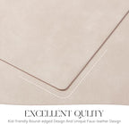 MOSAYT Vinyl Faux Leather Placemats, Set of 12, Beige - Image 5
