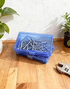 LJY 12 Blue Rectangular Plastic Boxes, 5.3 x 3.1 x 1.2 in for Coins - Image 4