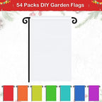 Shimeyao 54 Pcs Easter Sublimation Garden Flag Blank Bulk 12 x 18 Inches Blank Sublimation Flags DIY Polyester Heat Transfer Banner for 250 Years Decoration - Image 6