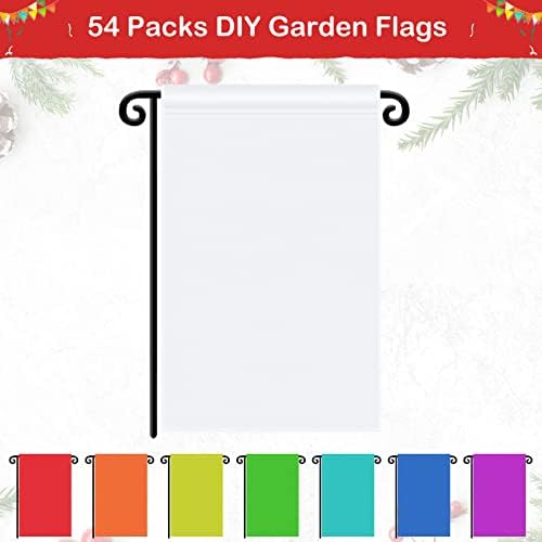 Shimeyao 54 Pcs Easter Sublimation Garden Flag Blank Bulk 12 x 18 Inches Blank Sublimation Flags DIY Polyester Heat Transfer Banner for 250 Years Decoration - Image 6
