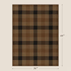 3x4 Entryway Door Mat Indoor – Washable Non Slip Small Rug for Front Door, Kitchen Sink, Mudroom, Garage Entry, Low Profile Easy Clean Farmhouse Plaid Floor Mat - Image 2