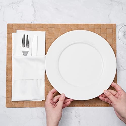 Restaurantware Rectangle Gold Woven Placemat, 16 x 12 in, 6 Pack - Image 5