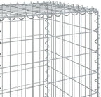 vidaXL Gabion Basket Galvanized Iron 236.2"x19.7"x59.1" - -, Tool-Free Assembly, Versatile Landscaping Use - Image 4