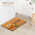 Coir Welcome Mat, Non-Slip, Owl, 17 x 29 in - Image 5