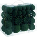 48 Pcs Velvet Christmas Ball Ornaments,Flocked Christmas Tree Decorations,Xmas Tree Decor,Hanging Balls Ornaments with Loop,Decoration for Xmas,Holiday,Wedding,Home Decor,Multi-Shape (Green) by Syagnos