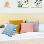 Velvet Throw Pillow Covers 20x20 Inch Set of 4 Decorative Velour Pillowcases Double-Colored Cushion Covers for Sofa Couch,Cold-Edge - Image 3