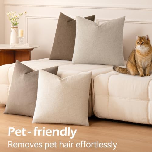 a moment Waterproof Throw Pillow Covers Set of 4,18x18 Inch Outdoor Stain Resistant Pet Friendly Pillowcases Cushion Covers for Patio Sofa and Living Room,Boho Earth Tones - Image 6