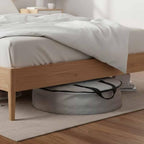 Ombre Abstract Round Storage Bag 36 Inch, Gradient Gray Brown Clothes Storage Container with Handles Heavy Duty Organizer for Comforter, Bedding & Holiday Wreaths - Image 6