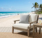 Outdoor/Indoor Sunbrella Throw Pillows Square Set of 2 Pieces 20 inch x 20 inch Canvas Granite - Cover Only, Insert Not Included - Image 4