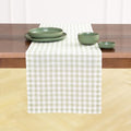 Solino Home 100% Pure Linen Table Runner Sage, Gingham Check 14 x 120 in by SolinoHome