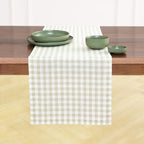 Solino Home 100% Pure Linen Table Runner Sage, Gingham Check 14 x 72 in by SolinoHome