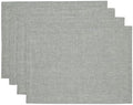 Solino Home 100% Linen Placemats Chambray Grey, Athena 14 x 19 in, Set of 4 by SolinoHome