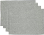 Solino Home 100% Linen Placemats Chambray Grey, Athena 14 x 19 in, Set of 4 by SolinoHome