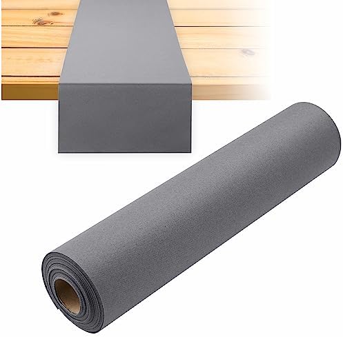Disposable Table Runner for Dining Table, 16" 20-Pack Linen-Like Grey Paper Table Runners for Party, Wedding Or Event - Image 5