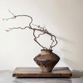 Wabi Sabi Rusty Vintage Vase, 6.3" Tall Wabi Sabi Decor Rustic Farmhouse Pottery Vase for Centerpiece, Textured Pottery Flower Vases for Home Decorative, Table, Living Room, Bedroom, Bathroom, Kitchen by QIANLING
