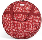 Covermates Wreath Storage Bag, 30" Diameter x 7" H, Red Snowflake by Covermates