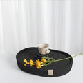 Oval Cotton Rope Placemat Set (13, Black) by ArtPineconeHome