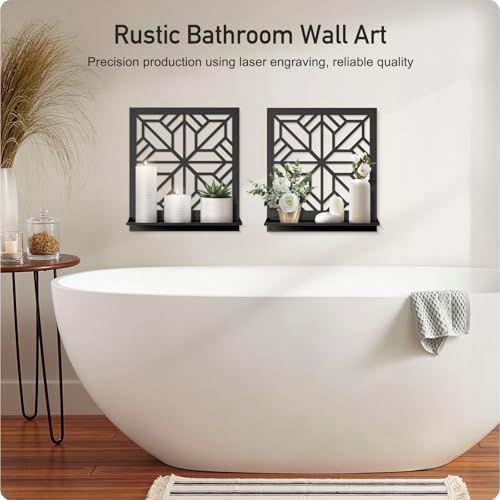 Aesthetics Candle Wall Holder, Modern Bathroom Wall Art for Living Room Bedroom Bathroom (2 Pack 11.8 x 13 in) - Image 3