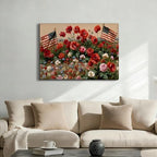Ship Next Day – Independence Day Canvas Wall Art, Patriotic Pictures, USA Flag Canvas Prints, Framed Canvas Wall Decor, Americana Farmhouse Artwork, Living Room Canvas Art - Image 2