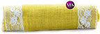 VDS Pack of 5, Burlap Table Runner with White Lace Edge, 100% Natural Jute Rustic Hessian Table Cloth Centerpiece for Wedding Birthday Party Banquet Table Decoration (Size 12X108 Inch)(Yellow) - Image 4