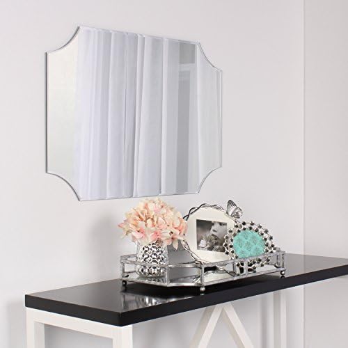 Kate and Laurel Ciel Metal Mirrored Ornate Scalloped Decorative Tray, Silver - Image 4