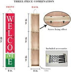 Welcome Watermelon Porch Board 8”x48” Welcome Solid Wood Sign and Porch Leaner for Front Door Porch Deck Wall - Indoor Outdoor Summer Farmhouse Rustic Vertical Porch Decor - Image 7
