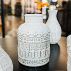 Yundu White Ceramics Bud Vase Set of 10 - Small Vases for Flowers, Vintage Vases for Centerpieces, Table Decorations for Rustic Wedding, Bud Vases in Bulk - Image 4