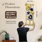 BIOGRN 2 Pcs 3D Metal Wall Art, 34"x15" Framed Ginkgo Wall Sculptures - Image 4