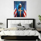 HomeifHue July 4th Patriotic Canvas Wall Art 4th of July USA Decorations American Flag Painting Picture Eagle Pictures for Wall Decor Independence Day Home Decor（F1 24x32in） - Image 5