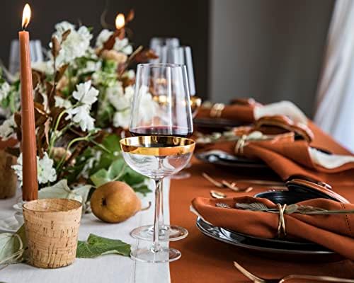 Solino Home 100% Pure Linen Woven Placemats Cinnamon, 14 x 19 in, Set of 4 - Image 3