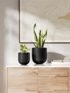 LE TAUCI 6 Inch Ceramic Plant Pot, Small Indoor Planter, Black - Image 3