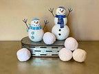 S/2 Hanukkah Jewish Snowman Figurine Collectible Decor Winter Decoration 7.5" & 5.5" (Snowmen Set) - Image 3