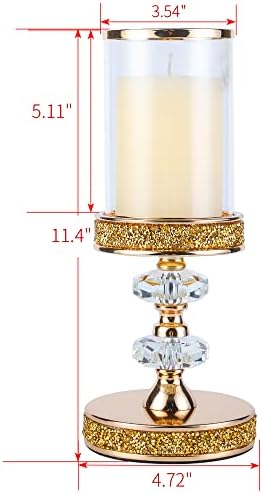 Candle Holder, Pillar Candle Holders, Crystal Candlesticks Holder for Wedding, Parties, Events, Chirstmas,Home Decor, Table Centerpieces CH028D (M) - Image 5