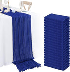 20 Pack Royal Blue Cheesecloth Table Runner 120 Inch 10FT Rustic Boho Gauze Cheese Cloth Table Runner for Wedding Party Baby Shower Thanksgiving Christmas Decoration by Lumaycens
