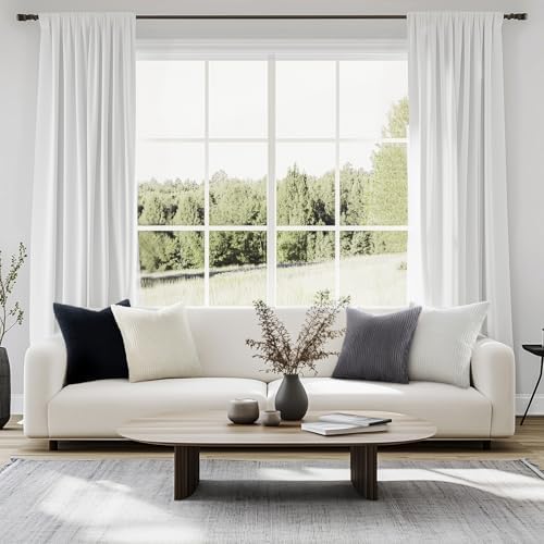 Topfinel 20x20 inch 4 Pack Black and White Decorative Throw Pillow Covers,Soft Velvet Modern Unique Designs,Mix and Match for Home Fall Decor,Cushion Covers Set of 4 (Black/White) - Image 5
