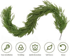 4 Pcs 9 FT Christmas Garland, Artificial Norfolk Pine Garland - Image 3