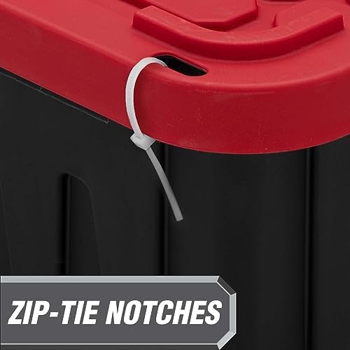 Storage Bins 27 Gal Stackable with Lids 6 Pack for Garage Basement - Image 6