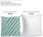 Nestl Throw Pillow Covers, Cozy Velvet Decorative Autumn Pillow Covers 22 x 22 Inches, Soft Solid Couch Pillow Covers for Sofa, Bed and Car, Set of 2 - Aqua Light Blue - Image 2