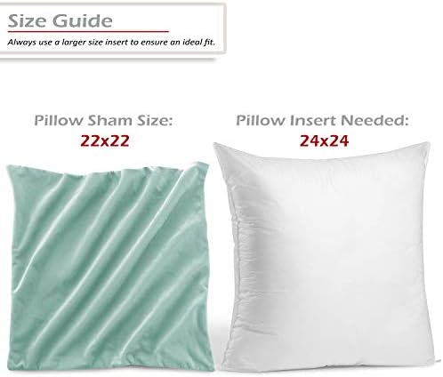 Nestl Throw Pillow Covers, Cozy Velvet Decorative Autumn Pillow Covers 22 x 22 Inches, Soft Solid Couch Pillow Covers for Sofa, Bed and Car, Set of 2 - Aqua Light Blue - Image 2