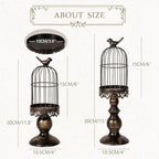 2PCS Iron Birdcage Candle Holder Decorative for Weddings Home Vintage Detachable Centerpieces Tables Hanging Outdoor Indoor Courtyard - Image 2