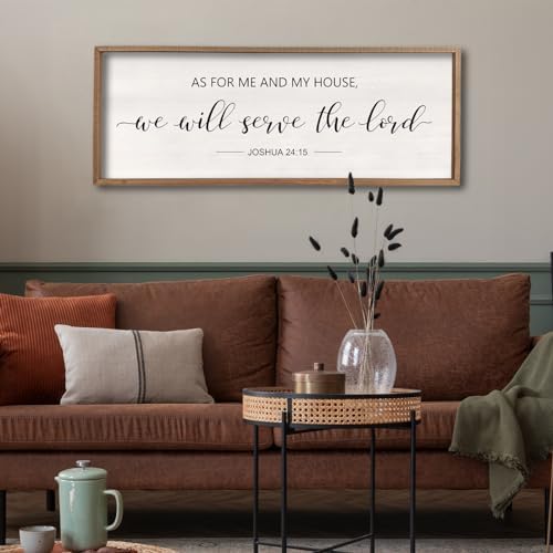 As For Me And My House We Will Serve The Lord Wall Decor 32×12 Inch Wood - Image 5