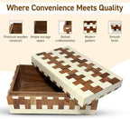 Perilla Home ﻿Home Decor Decorative Storage Wooden Box Small Wooden Organizer Tool Stash Card Craft Trinket Memory Keepsake Jewelry Box for Men and Women, Ticino, Gifts For All, Off White & Brown - Image 3
