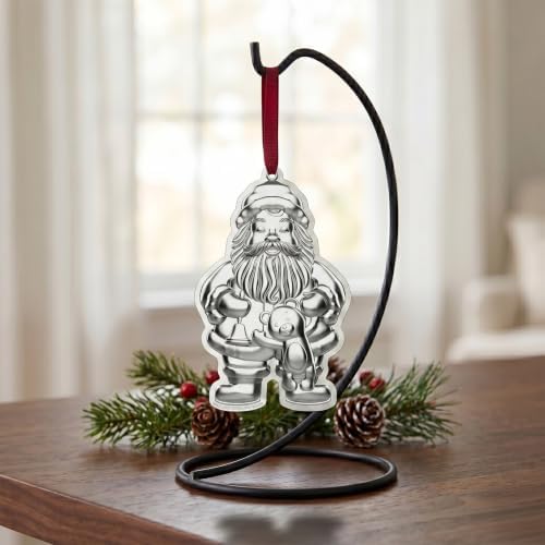 Wallace Sterling Silver Santa Ornament 2026-10th Edition Annual Collectible Christmas Ornament, Handcrafted in USA, Includes Gift Box and Velvet Pouch - Image 3