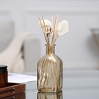 GMWD Glass Flower Vase Set of 6 Yellow Clear Bud Vases, 14.5 Oz 8 Oz Apothecary Bottle Vases Decorative for Centerpieces Home Decoration Wedding Reception Table Decor - Image 3