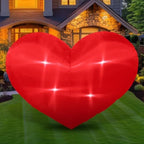 7 Ft Valentine Inflatables Heart Outdoor Decorations with LED Lights, Red Valentines Giant Heart Blow Up Yard Decorations, Romantic Inflatable Decor for Valentines Day Wedding Anniversary Yard Garden - Image 4