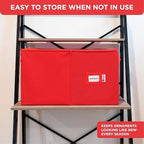 Christmas Ornament Storage Container with Dividers - Box Stores Up to 96 Ornaments, Zippered, Convenient, Adjustable, Large Organizer Bin to Protect Holiday Décor, Fits Most Standard Size, Red - Image 6