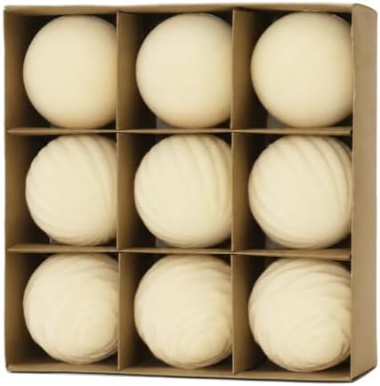 4In Velvet Ornaments for Christmas Tree, 9pcs Large Christmas Ornaments Set by Senjie