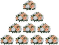 BLOSMON Flower Balls for Wedding Centerpieces: 10pcs 9.5 Inch Fake Rose by Blosmon