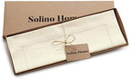 Solino Home Cotton Linen Placemats Ivory Hemstitch, 14 x 19 in, Set of 4 - Image 3